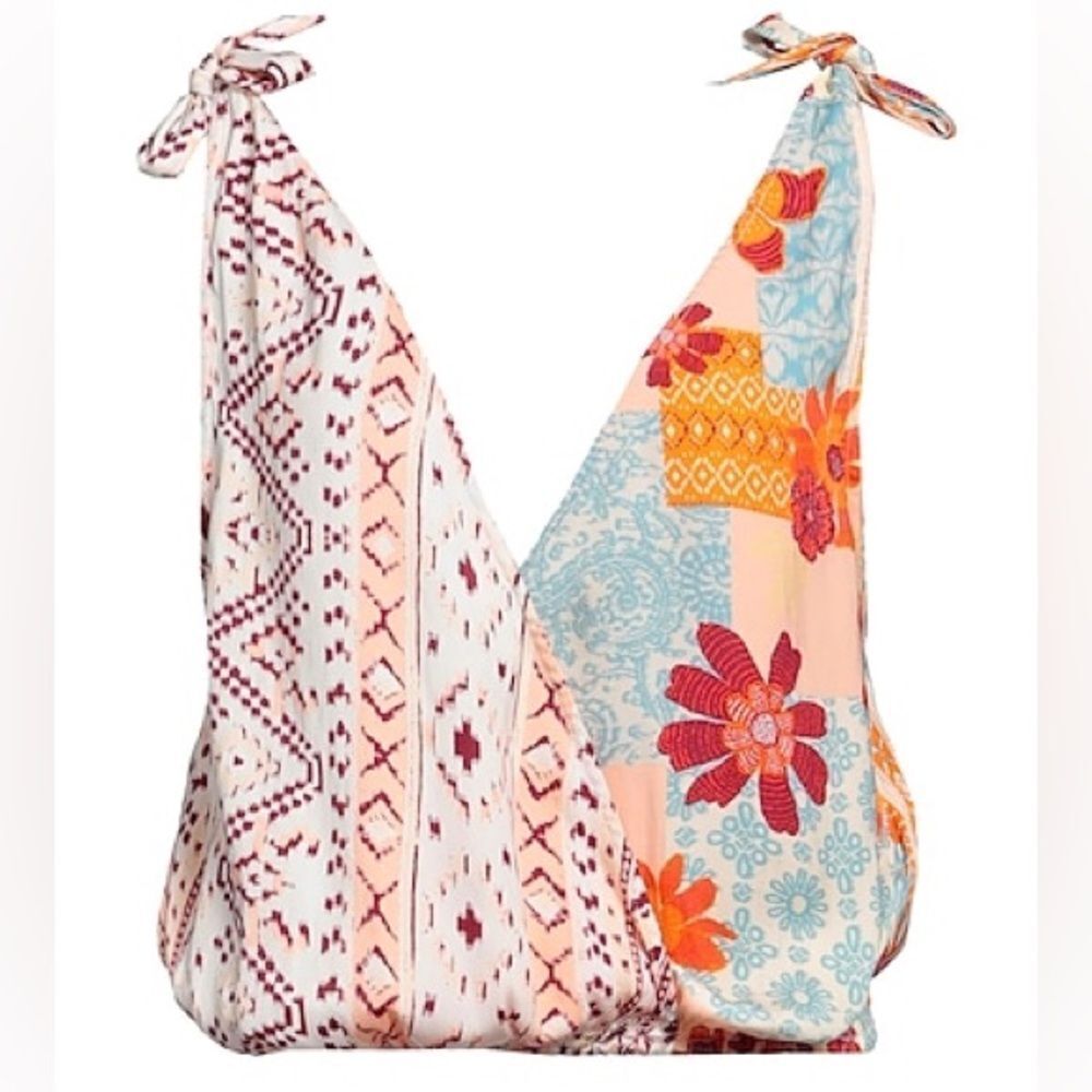 Revolve Free People Multicolor Patchwork Tied to … - image 5